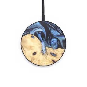 Circle Wood Resin Wireless Charger - Clara (Blue, 679729)