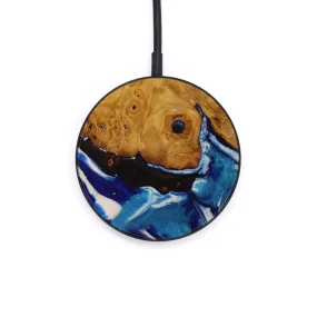 Circle Wood Resin Wireless Charger - Cliff (Dark Blue, 593157)