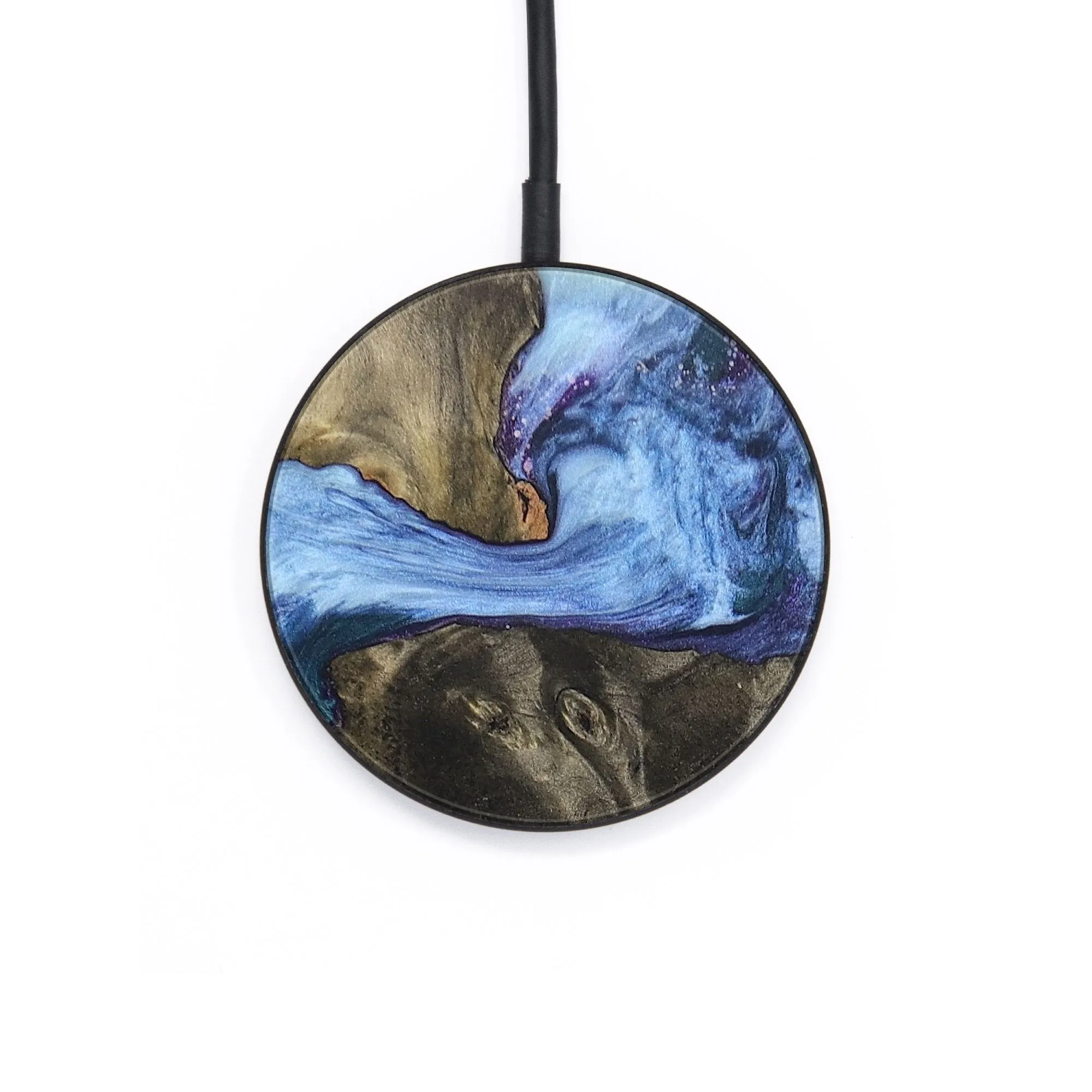 Circle Wood Resin Wireless Charger - Delores (Cosmos, 687807)