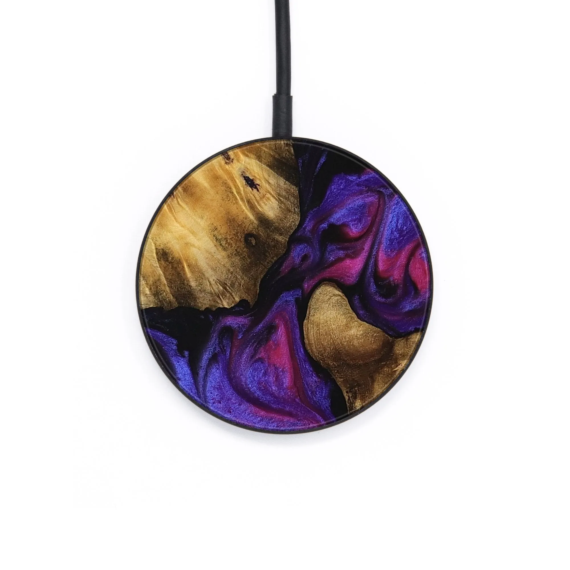 Circle Wood Wireless Charger - Benni (Purple, 740275)