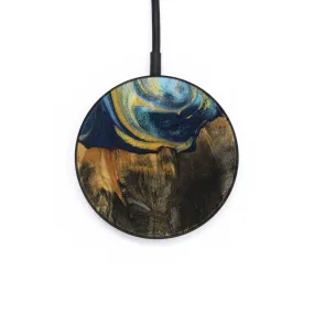 Circle Wood Wireless Charger - Grace (Teal & Gold, 729316)