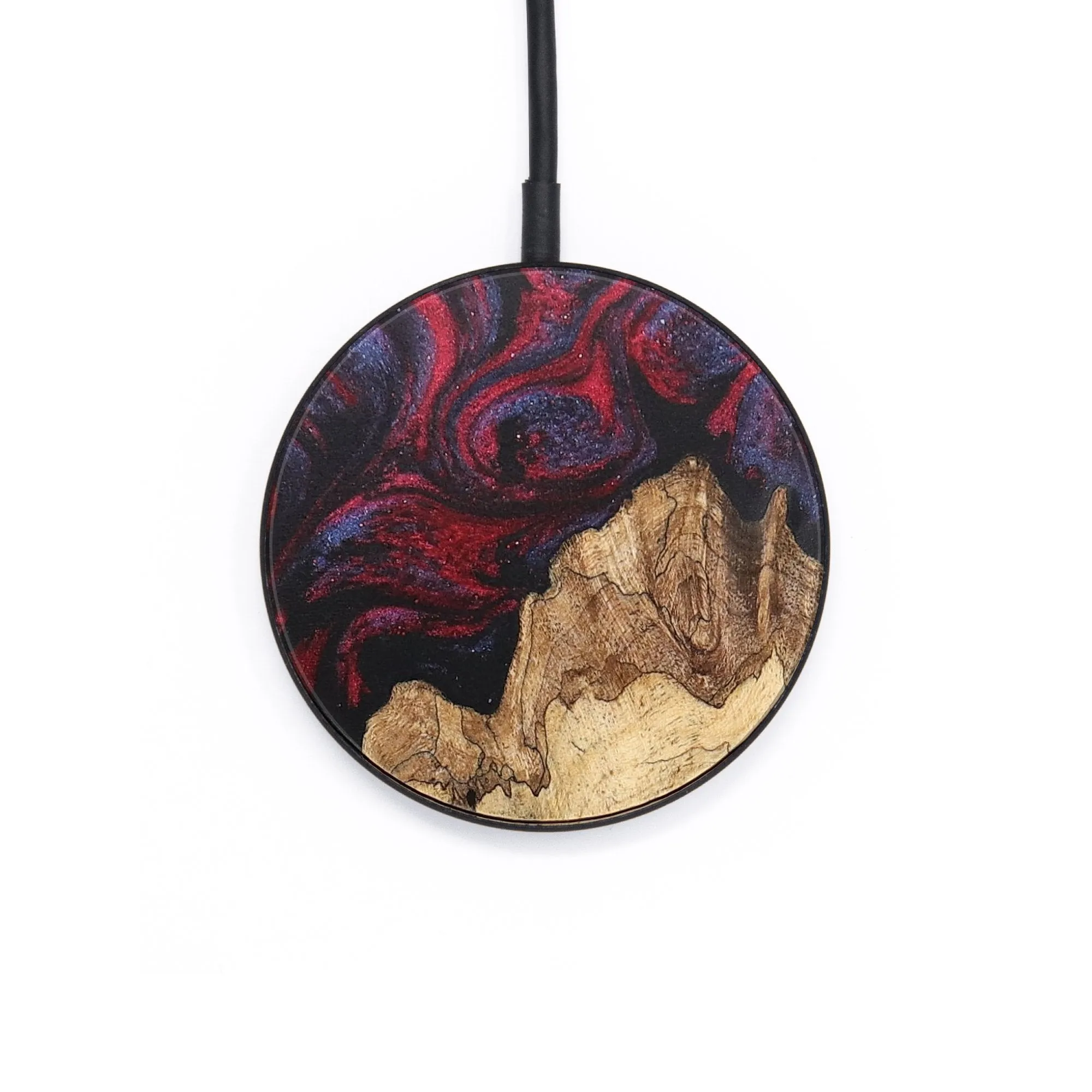 Circle Wood Wireless Charger - Malachi (Red, 727274)