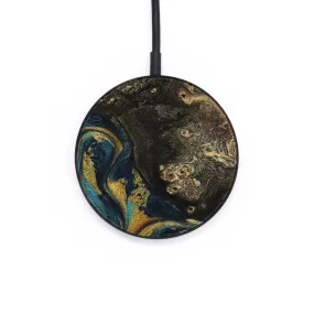 Circle Wood Wireless Charger - Yadira (Teal & Gold, 740248)