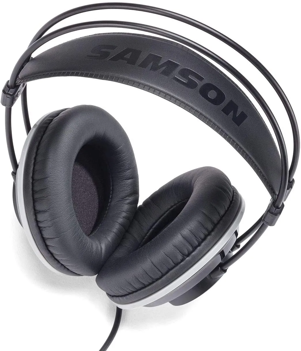 [CLEARANCE] Samson SR990 Closed-Back Studio Reference Headphones Over-Ear with 20Hz to 20KHz Frequency Range Velour Protein-leather Earpads Neodymium Drivers for Audio Engineering Mixing Playback