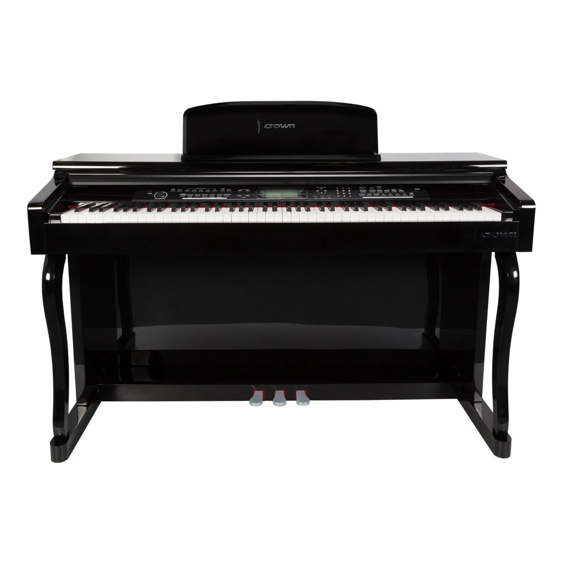 Crown 88-Key Hammer-Action Ebony Lacquer Digital Piano (Black Gloss)