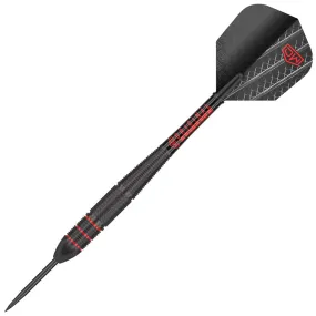 Dart World Charger Black Coated Steel Tip Darts - 21gm