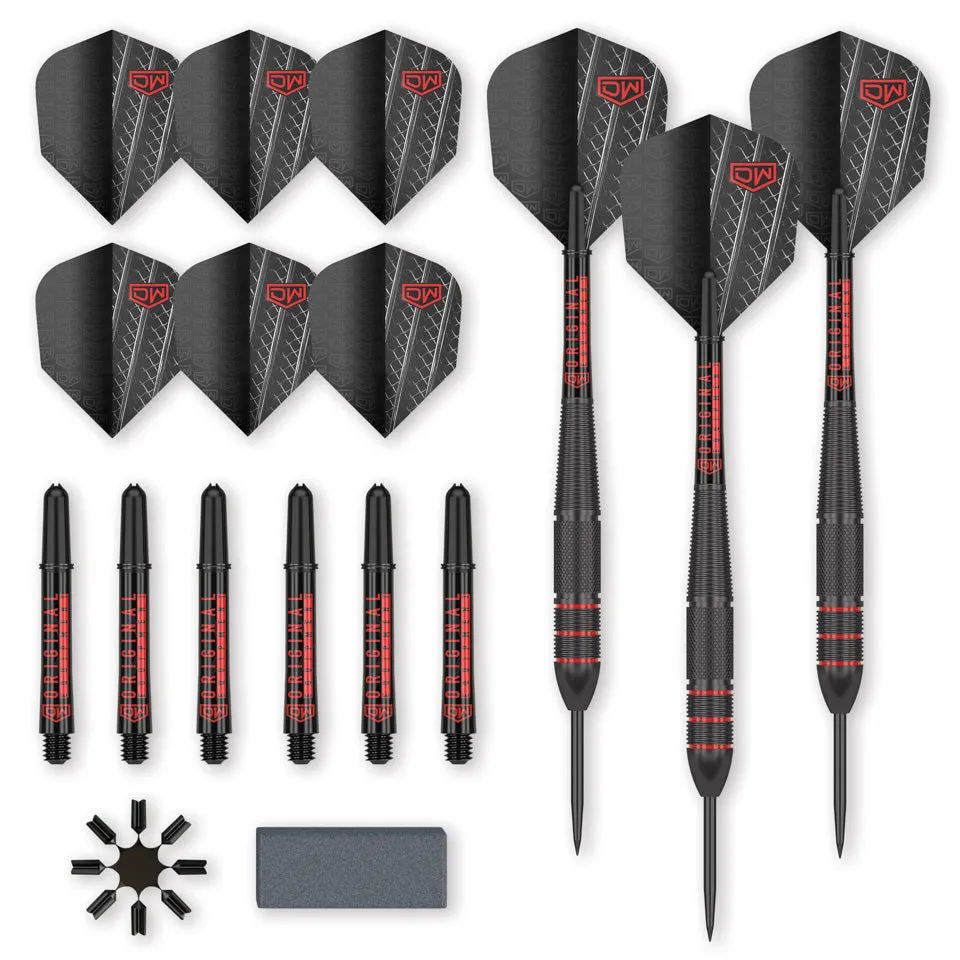 Dart World Charger Black Coated Steel Tip Darts - 21gm