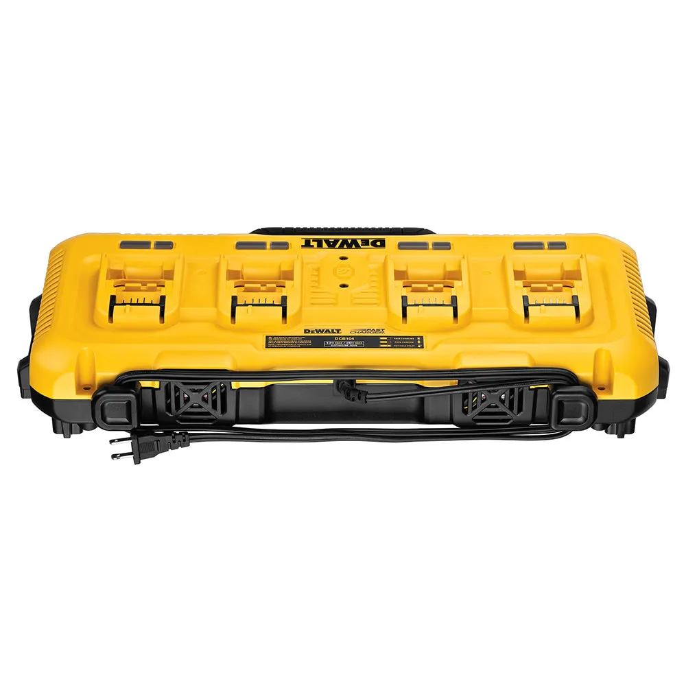 DeWALT DCB104 4 Port Durable Multiport Recharging Simultaneous Fast Charger