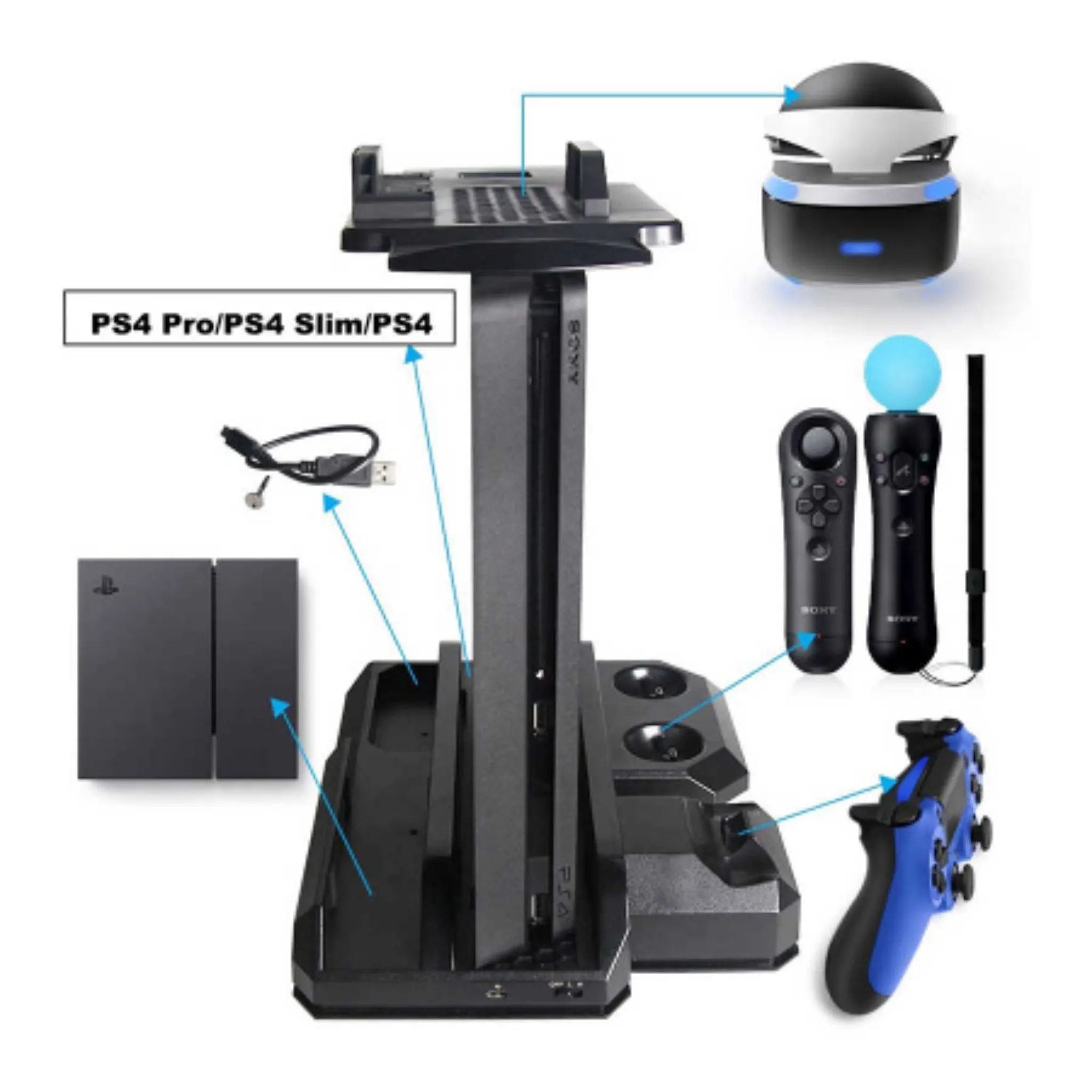 Dobe Multi-Functional Stand for PlayStation 4 & PS.VR