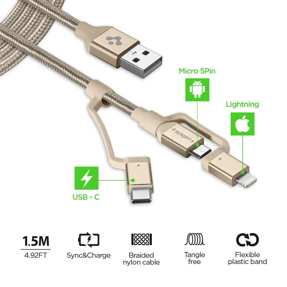 DuraSync 3-in-1 Charger Cable