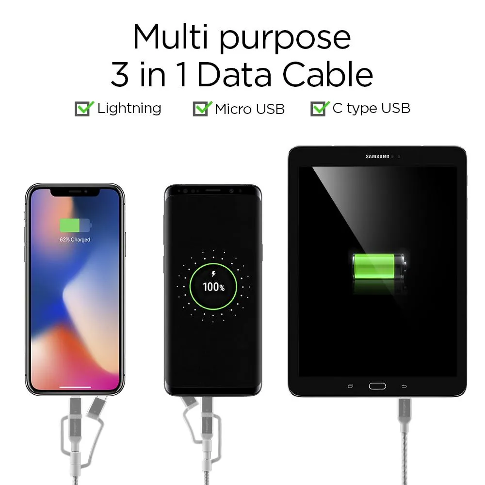 DuraSync 3-in-1 Charger Cable