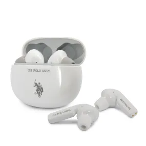 Earphones - White Wireless Earphones V5.0 4H Music Time - U.S. Polo Assn.