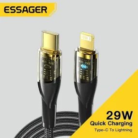 Essager USB Type C Cable For iPhone iPad Fast Charge