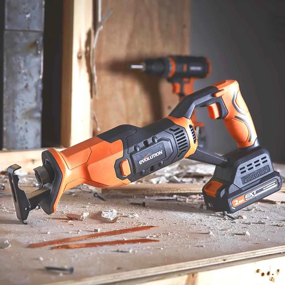 Evolution Cordless R150RCP-Li Reciprocating Saw 18v Li-Ion EXT Inc Multi-Material Blades