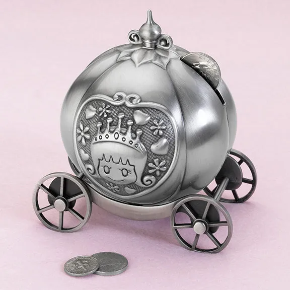 Fairy Tale Pumpkin Coach Pewter Bank Gift Idea Flower Girls