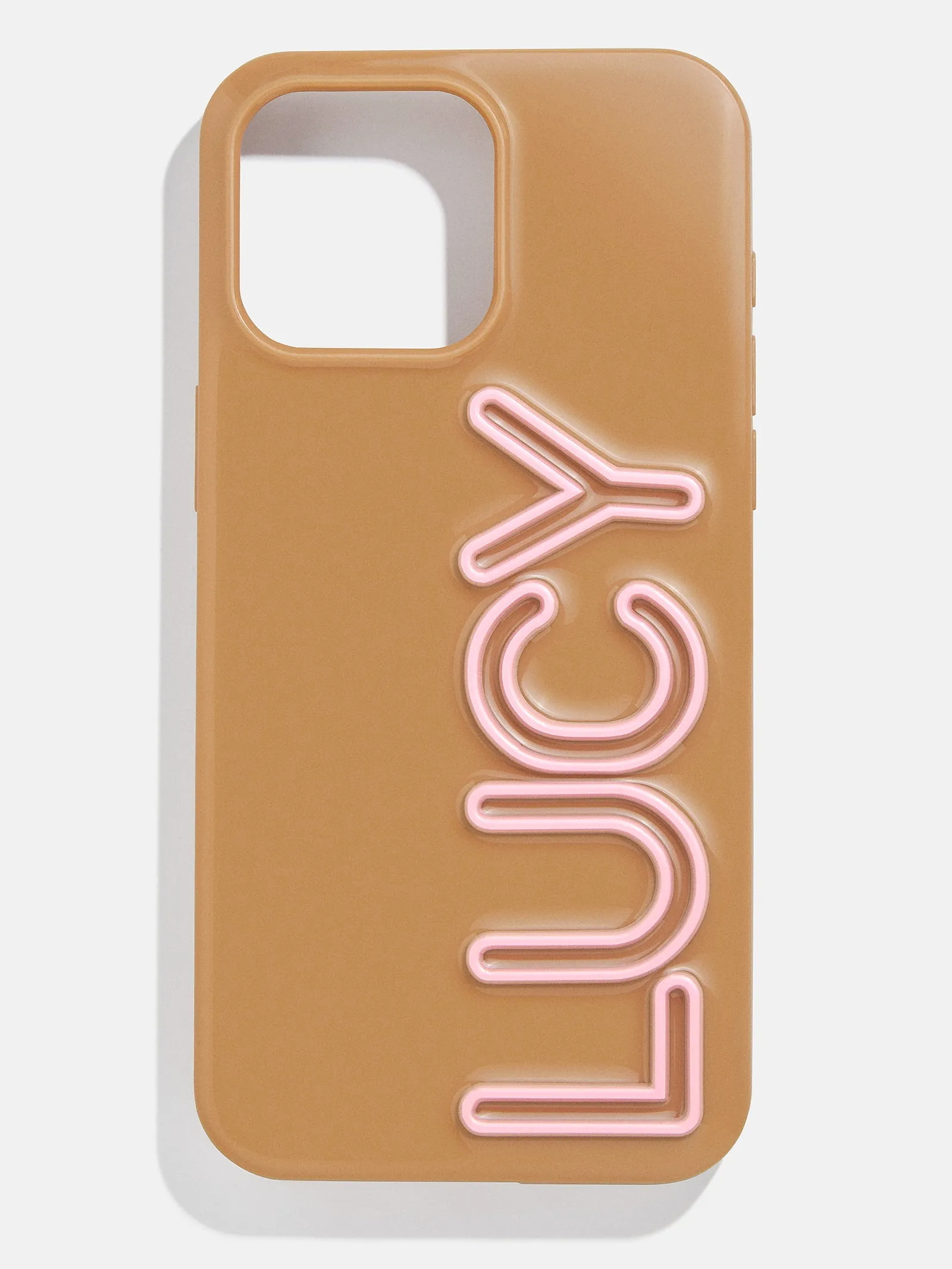 Fine Line Custom iPhone Case - Brown/Blush