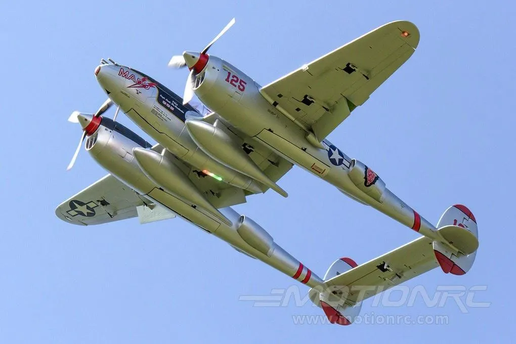 FlightLine P-38L Lightning "Pacific Silver" 1600mm (63") Wingspan - PNP