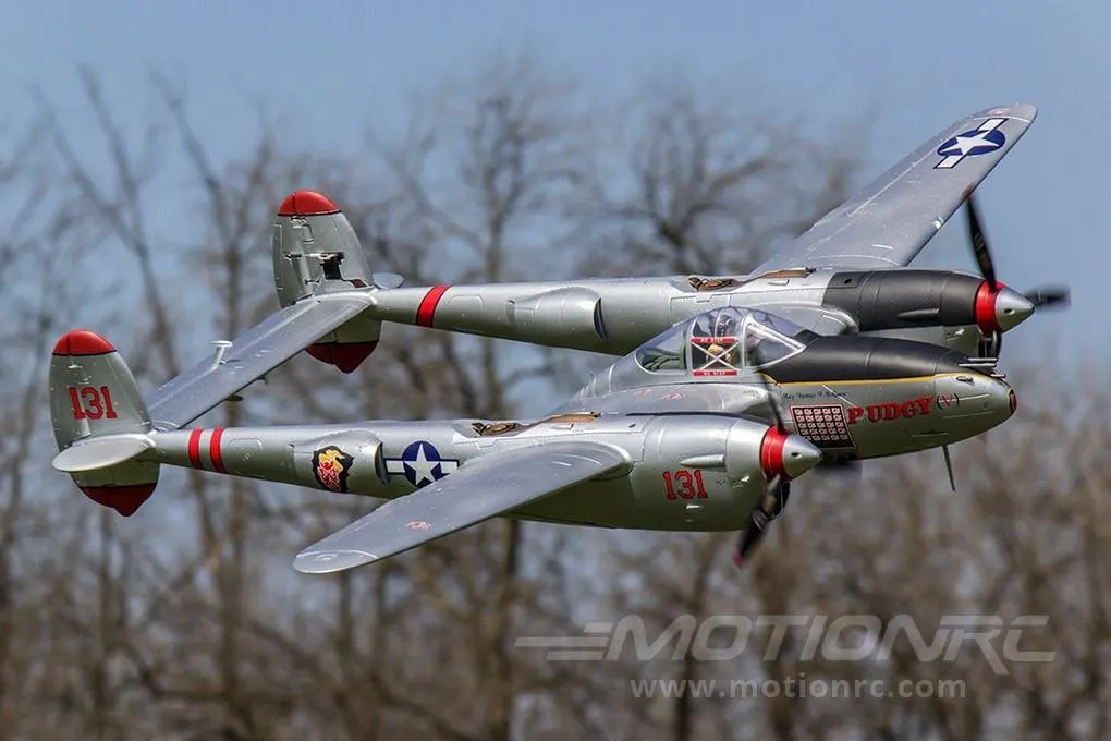 FlightLine P-38L Lightning "Pacific Silver" 1600mm (63") Wingspan - PNP