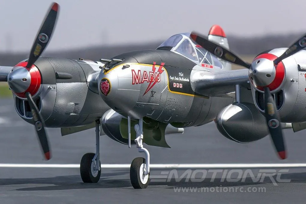 FlightLine P-38L Lightning "Pacific Silver" 1600mm (63") Wingspan - PNP