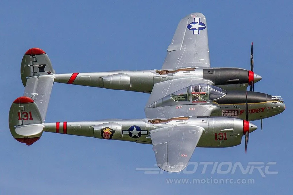 FlightLine P-38L Lightning "Pacific Silver" 1600mm (63") Wingspan - PNP