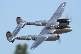 FlightLine P-38L Lightning "Pacific Silver" 1600mm (63") Wingspan - PNP