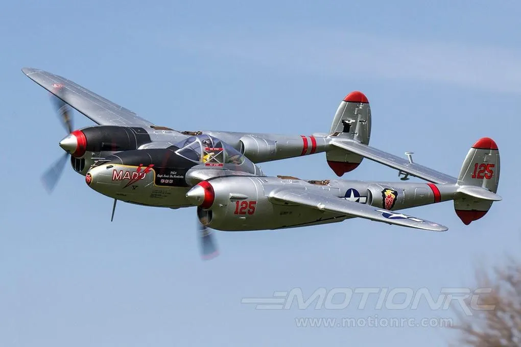 FlightLine P-38L Lightning "Pacific Silver" 1600mm (63") Wingspan - PNP