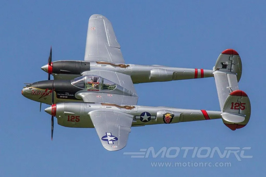 FlightLine P-38L Lightning "Pacific Silver" 1600mm (63") Wingspan - PNP