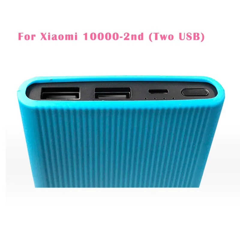 For Xiaomi Powerbank Case for 5000 10000 20000 mAh Mi Power Bank Silicon Case Rubber Cover for Portable External Battery Pack