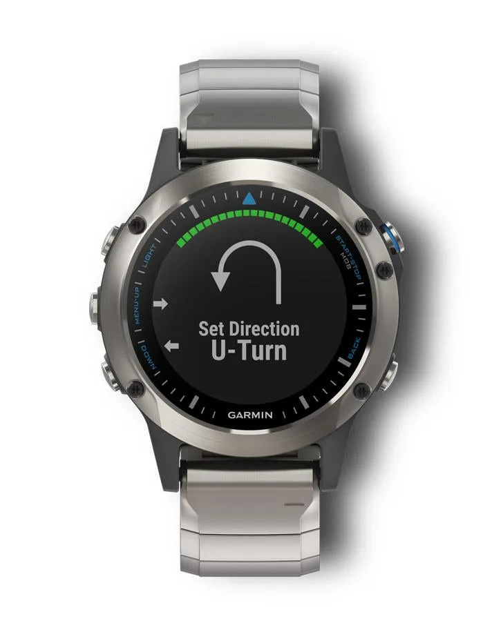 Garmin Quatix 5 Sapphire Marine GPS Watch - Stainless Steel - Metal Band