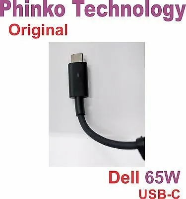 Genuine Dell USB-C Type-C 65W Power Adapter Charger XPS 13 9370