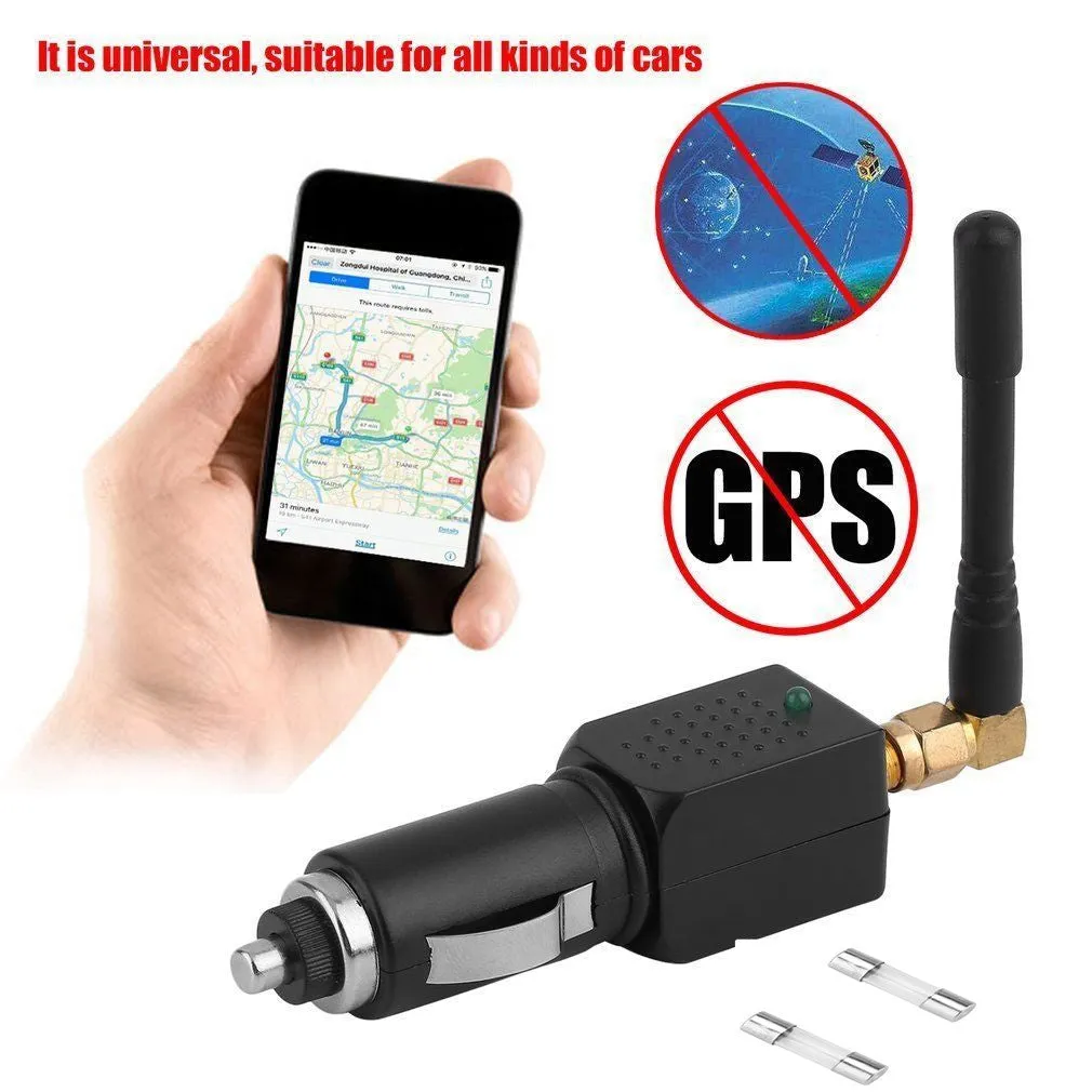 GPS Jammer Mini Portable Car GPS Shipper Cigarette Lighter for Vehicle Shield