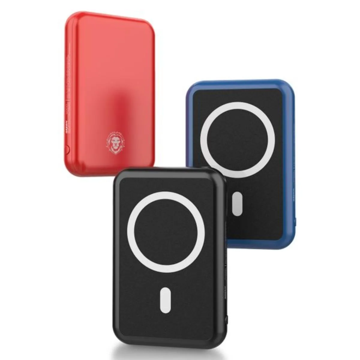 Green Magnetic Suction Power Bank 5000Mah - Red