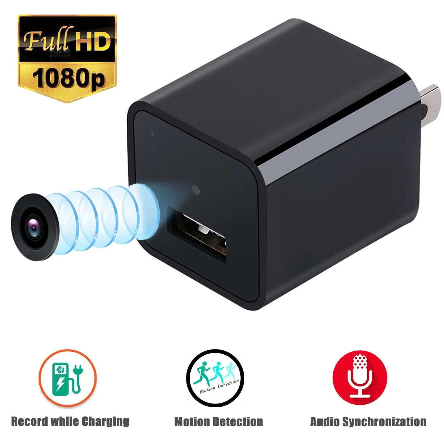 Hidden 1080P HD spy camera USB charger