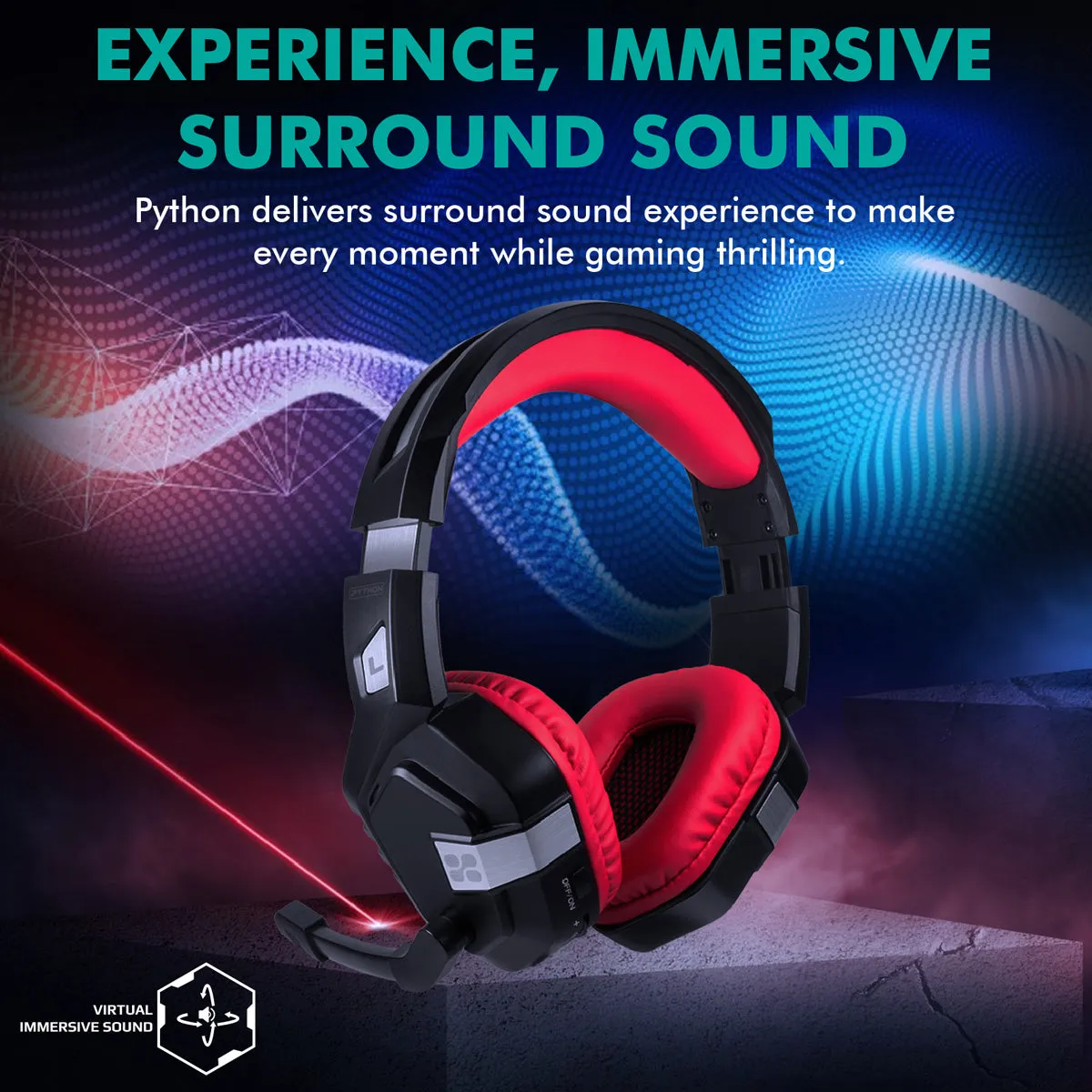 High Performance Wired Gaming Headset with Extended Microphone