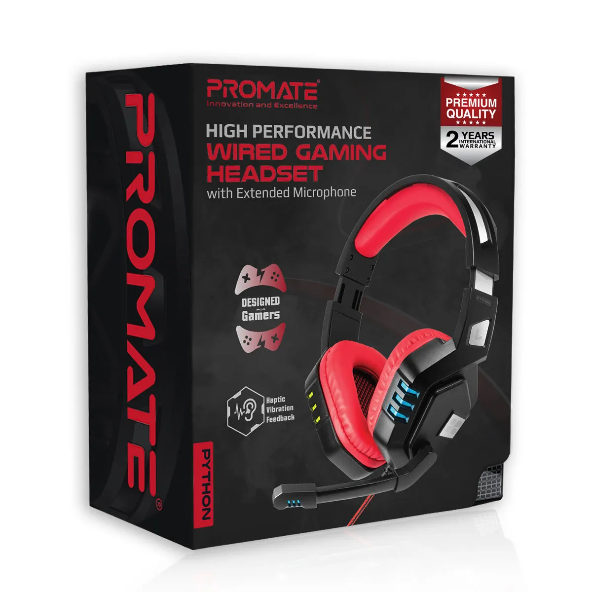 High Performance Wired Gaming Headset with Extended Microphone