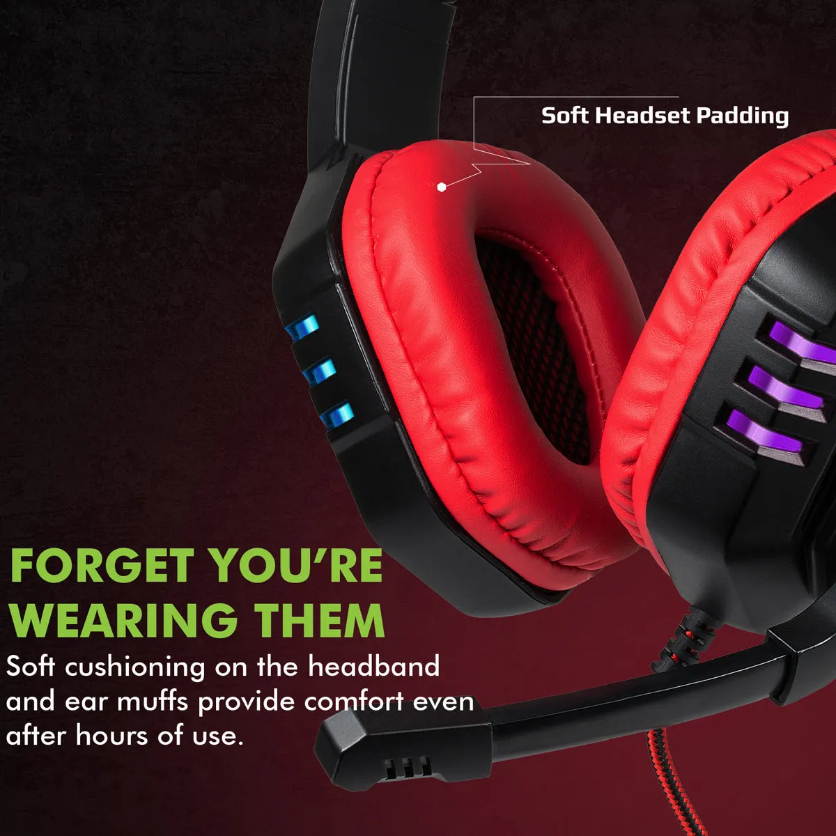 High Performance Wired Gaming Headset with Extended Microphone