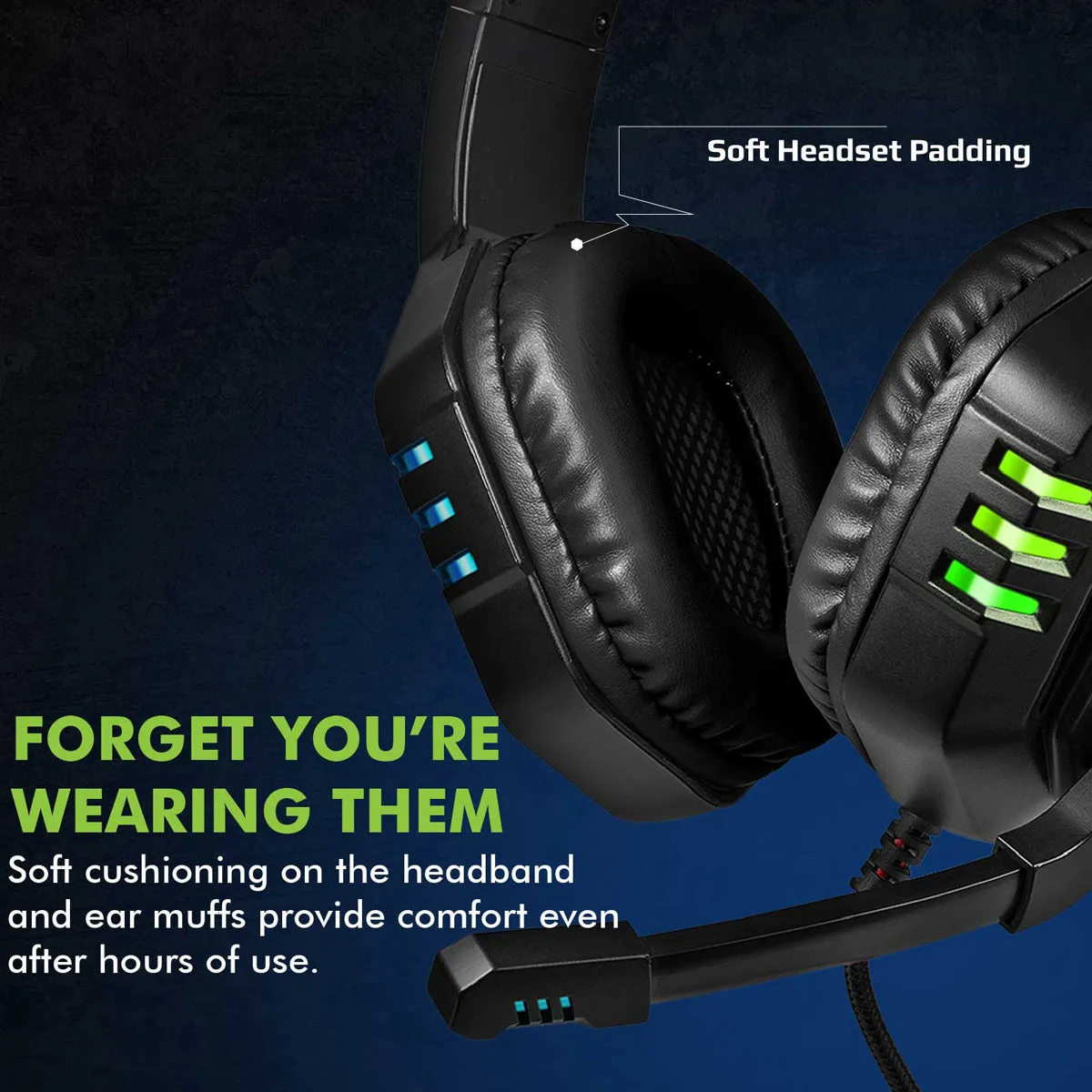 High Performance Wired Gaming Headset with Extended Microphone