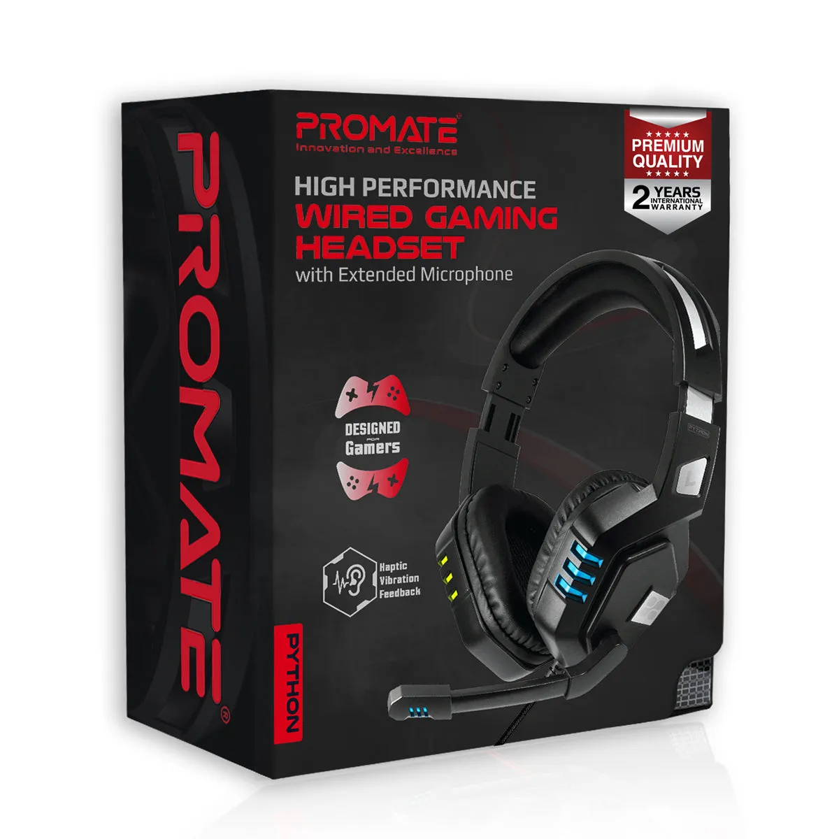 High Performance Wired Gaming Headset with Extended Microphone