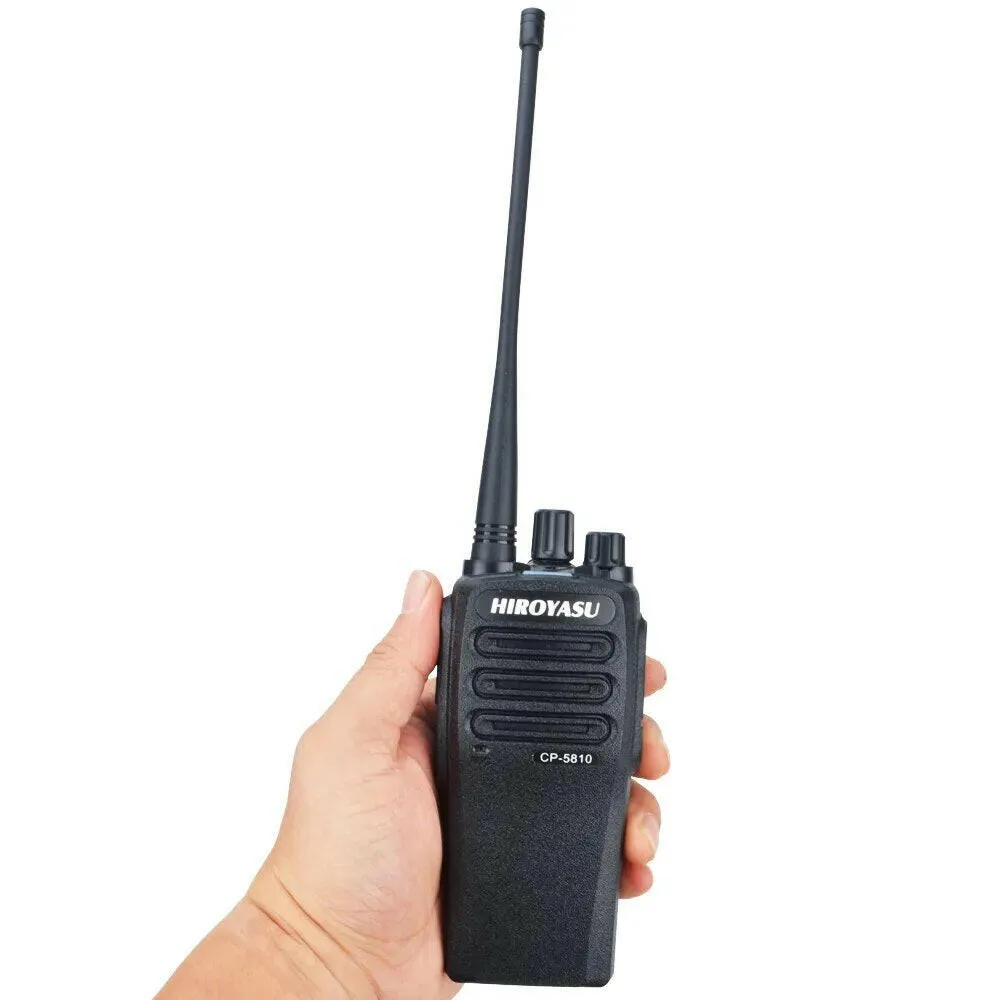 Hiroyasu CP-5810 UHF 400-520MHz 7W 16Ch Vox FM Commercial Analog Walkie Talkie CP5810 W/2200mAh Type C Charging Li-Ion Battery