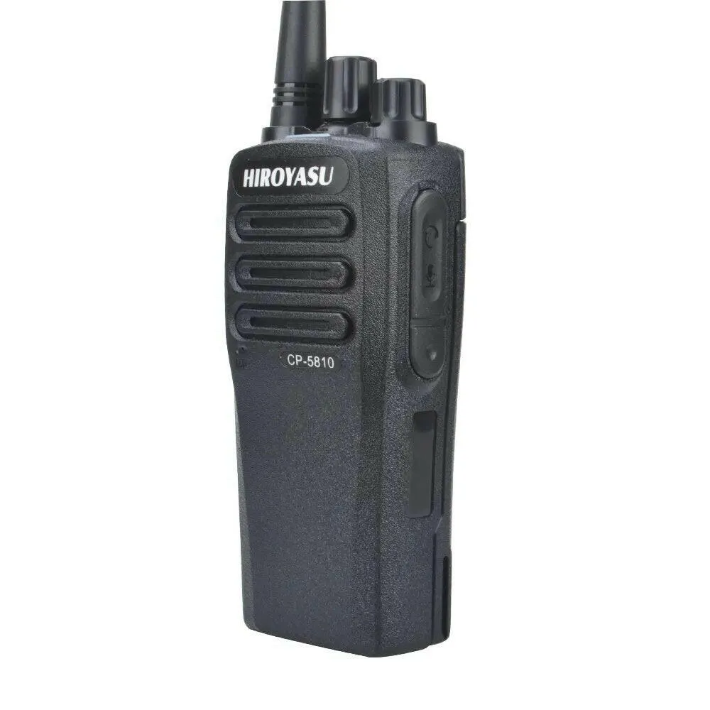 Hiroyasu CP-5810 UHF 400-520MHz 7W 16Ch Vox FM Commercial Analog Walkie Talkie CP5810 W/2200mAh Type C Charging Li-Ion Battery