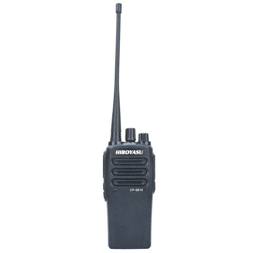 Hiroyasu CP-5810 UHF 400-520MHz 7W 16Ch Vox FM Commercial Analog Walkie Talkie CP5810 W/2200mAh Type C Charging Li-Ion Battery