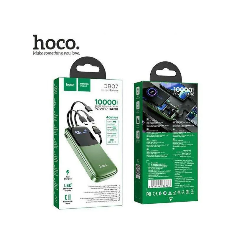 Hoco 10000mAh Power Bank With Four Cable DB07