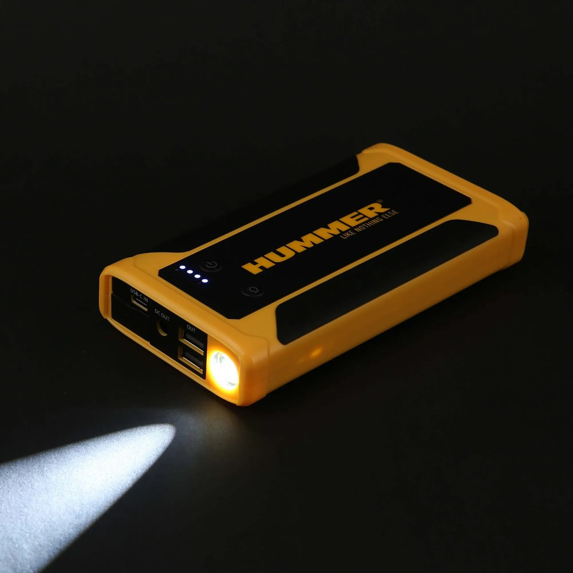 Hummer HX 10000mAh Powerbank Jump Starter with Wireless Charger & Work Light (USB-A to USB-C)