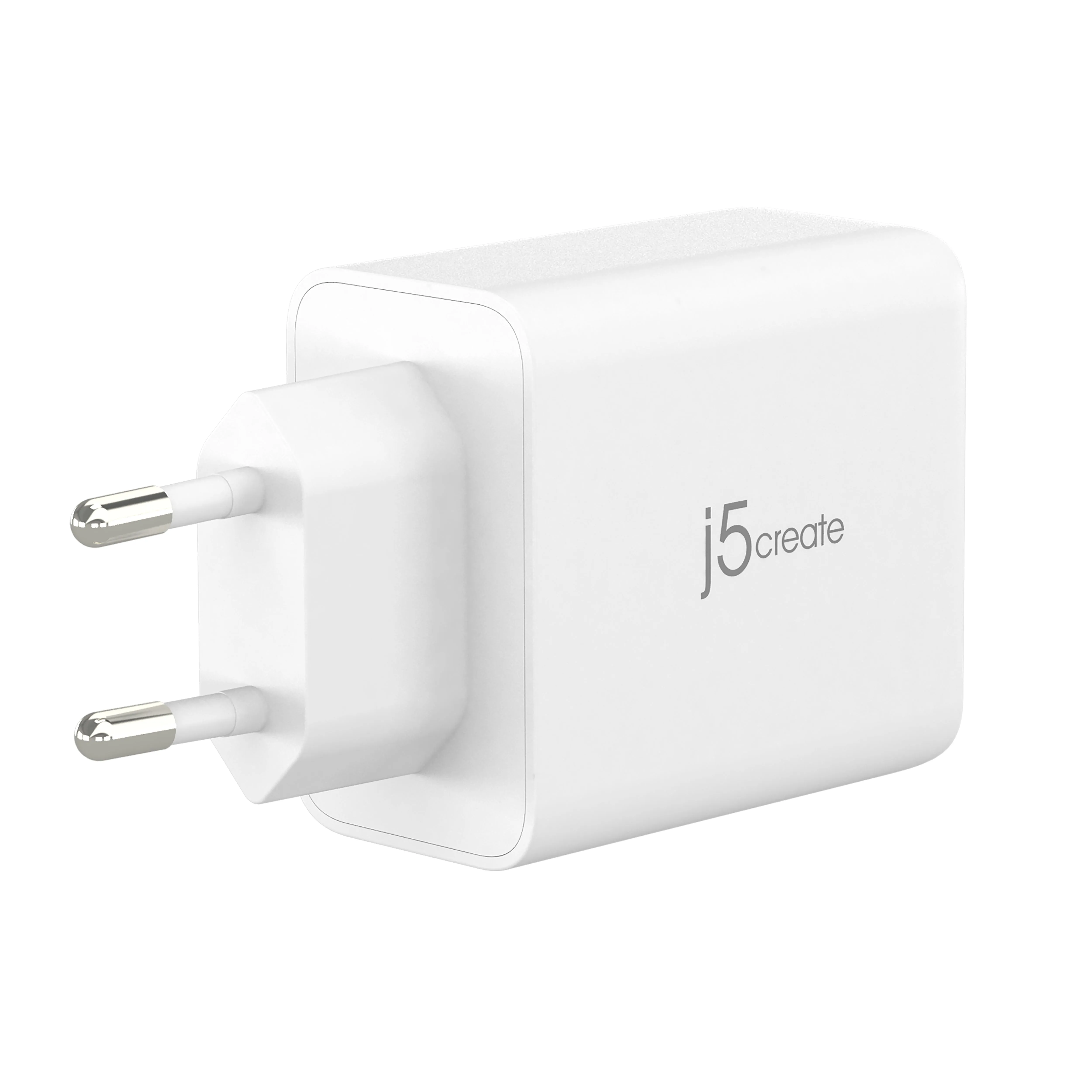 J5create 65W Gan Usb-C 3-Port Charger - Eu (2Xusb-C 1Xusb3.0; Colour White) Jup3365e-En