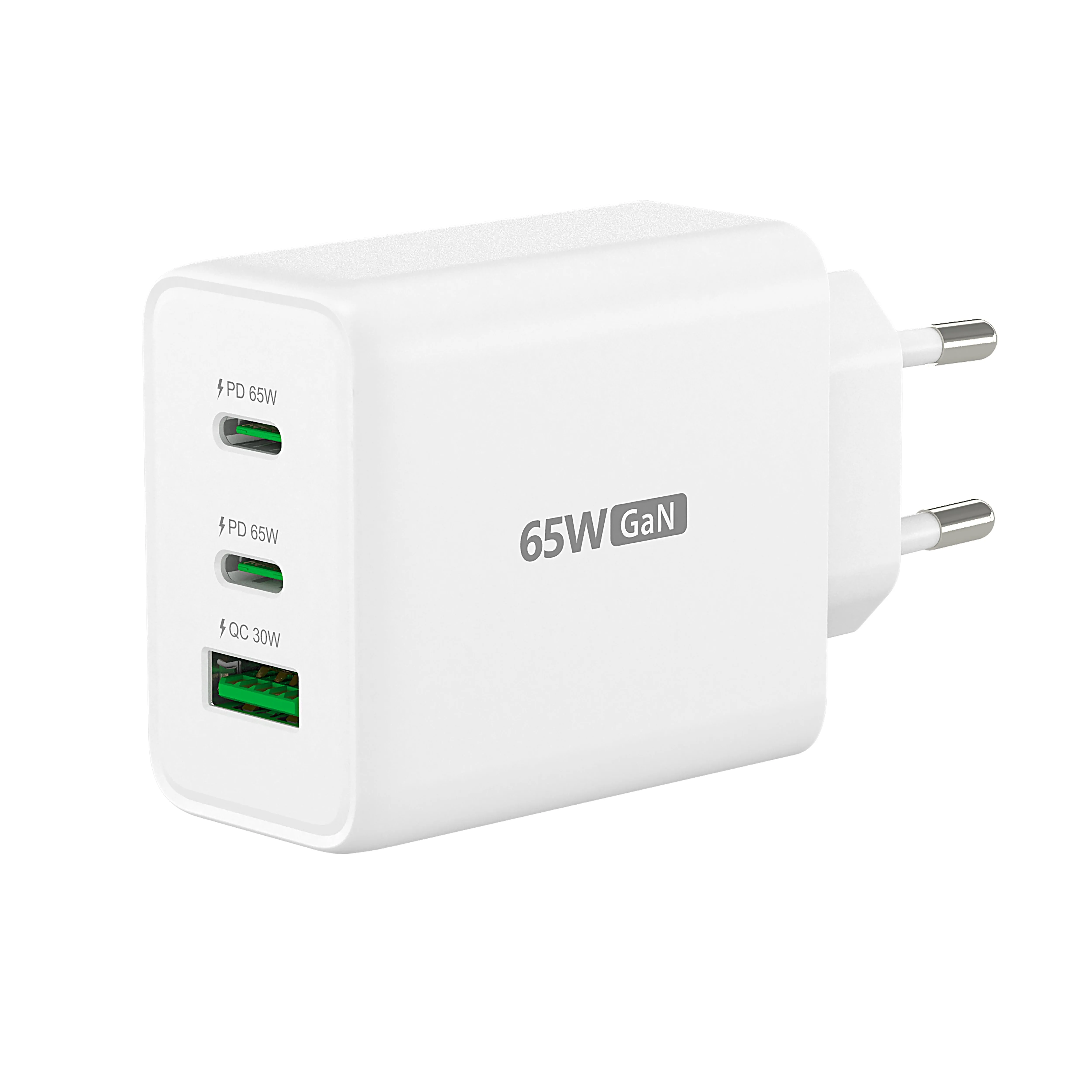 J5create 65W Gan Usb-C 3-Port Charger - Eu (2Xusb-C 1Xusb3.0; Colour White) Jup3365e-En