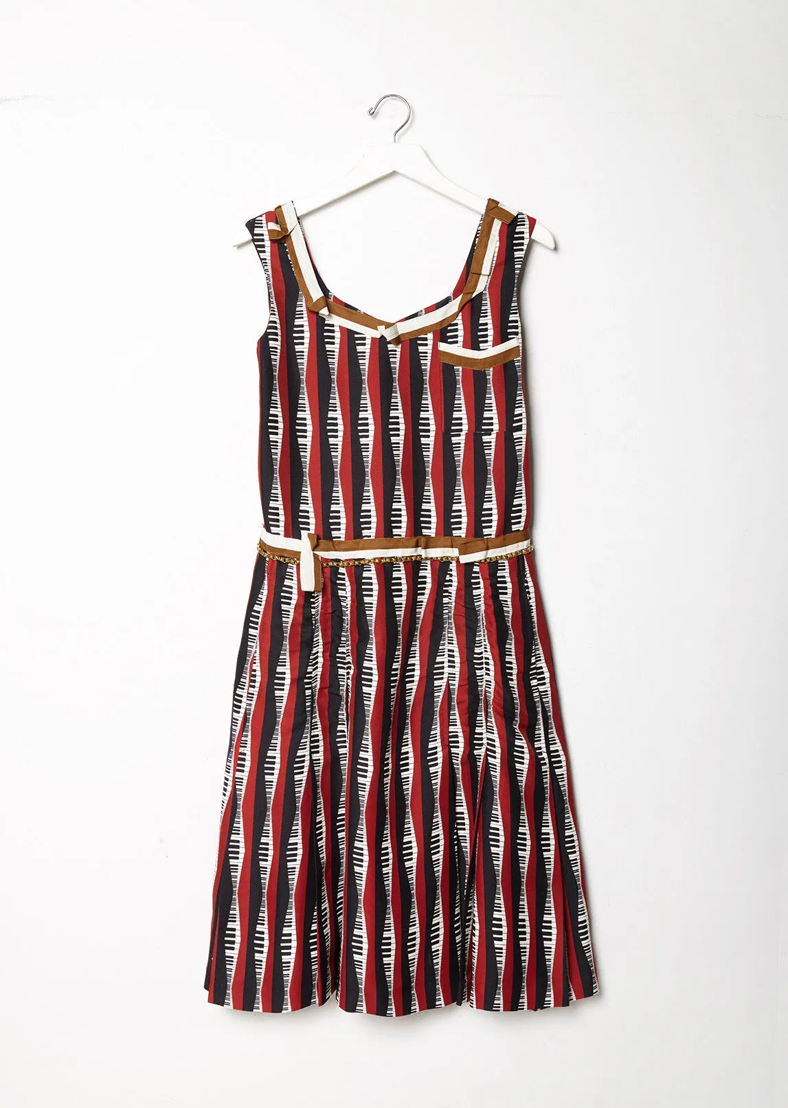 Keyboard Printed Silk Dress