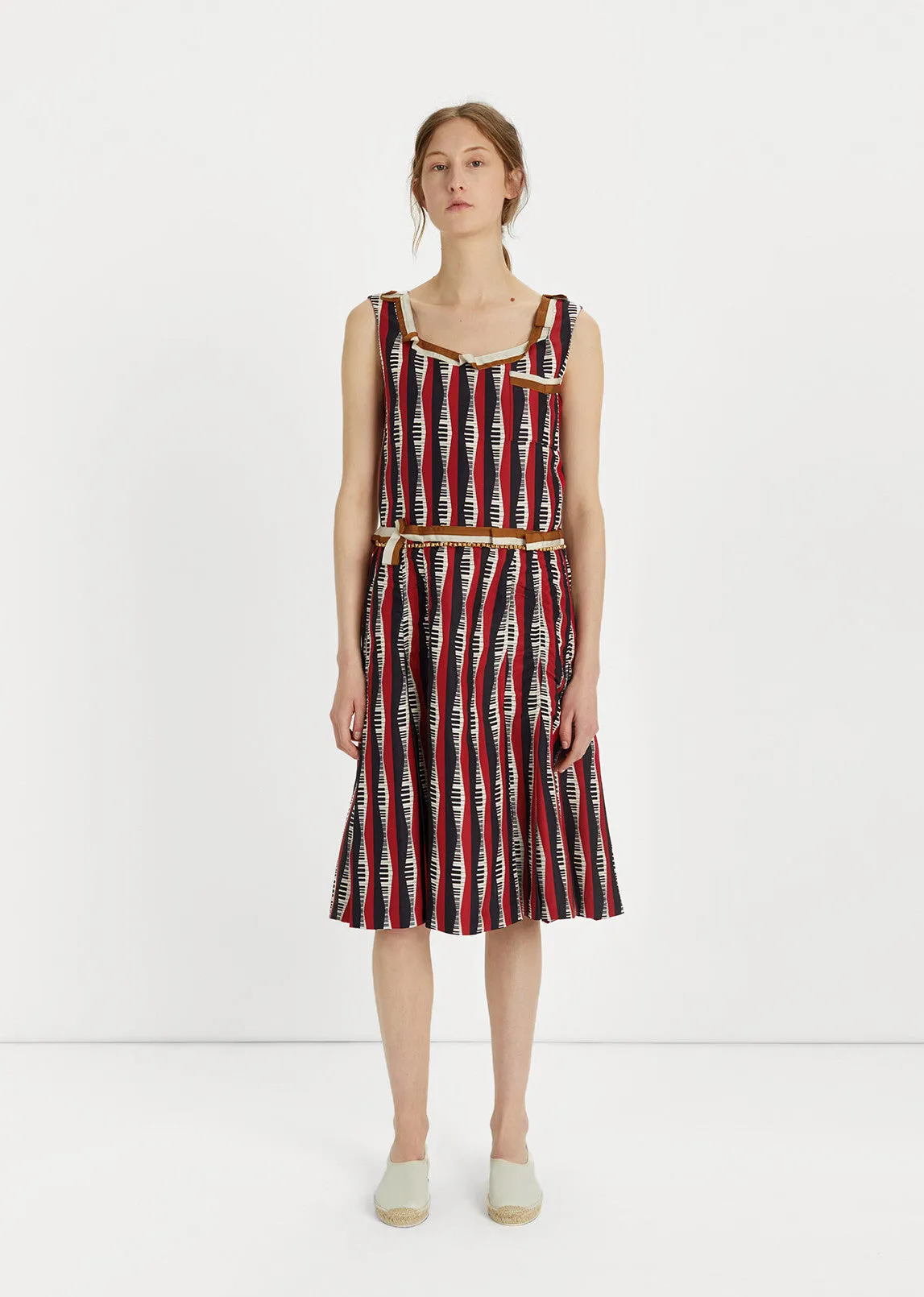 Keyboard Printed Silk Dress