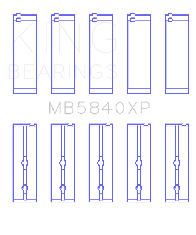 King Chrysler 300 Srt8 (Size 0.26) pMaxBlack Coated Main Bearing Set