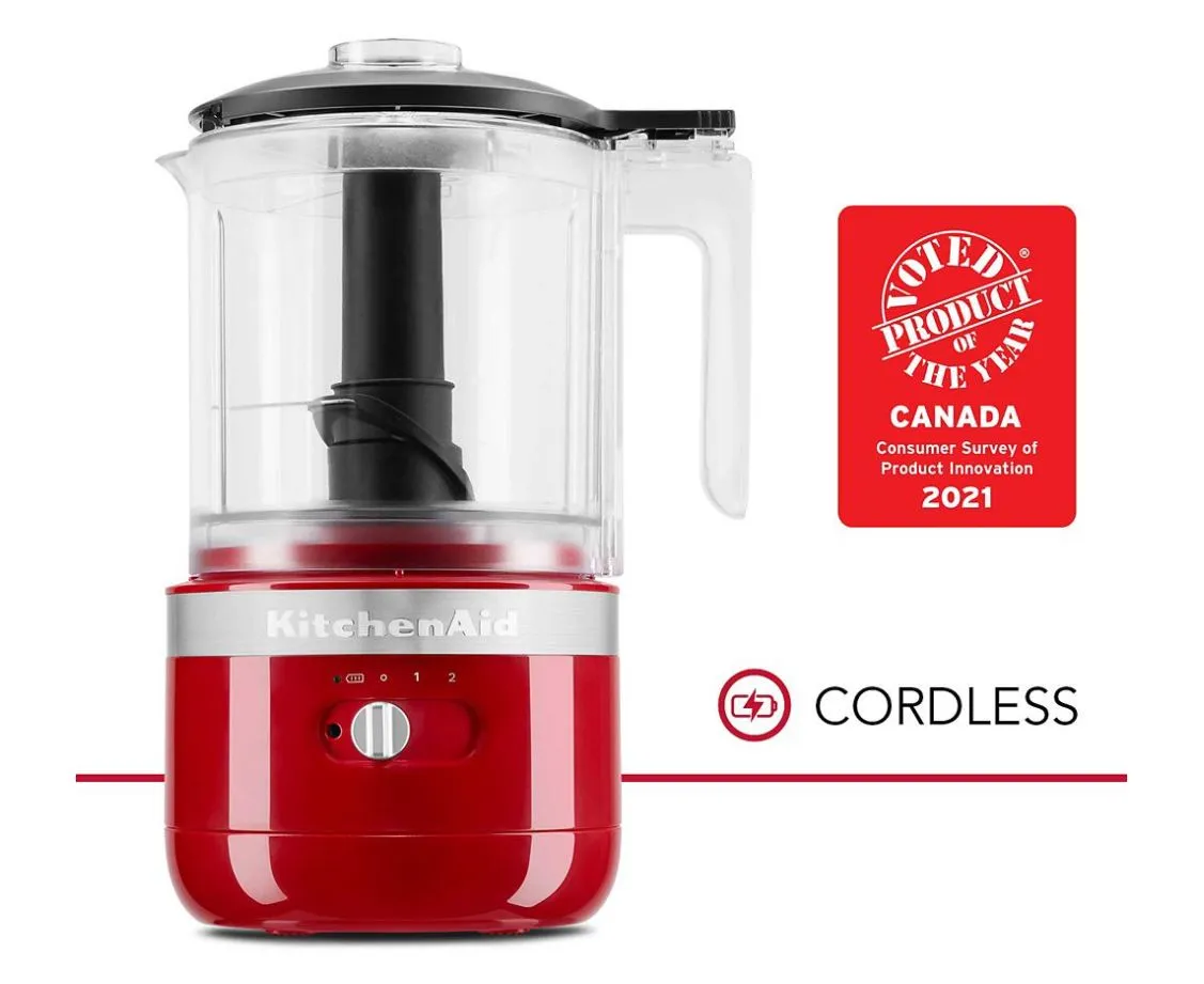 KitchenAid 5 Cup Cordless Food Chopper, Empire Red