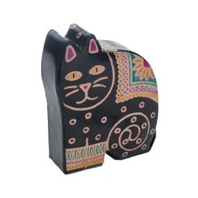 Leather Kitty Coin Bank